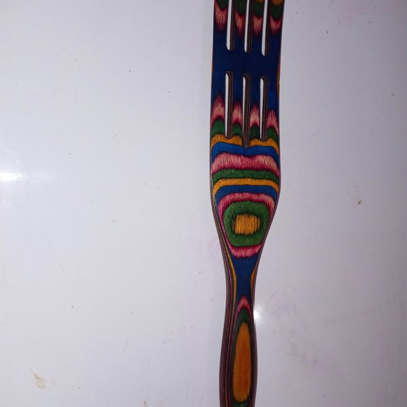 ISLAND BAMBOO PAKKAWOOD SPURTLE (RAINBOW) - Picture 2 of 2